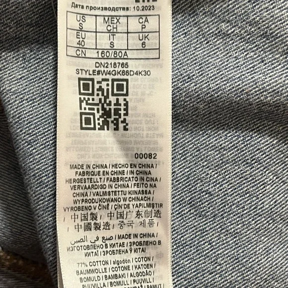 Guess Women’s Raye Zip Front Blue Denim Dress. Size S NWT. - Picture 9 of 11